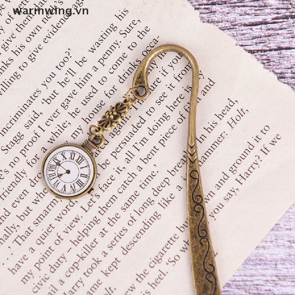 [warmwing] Thẻ Đánh Dấu Sách Bằng Hợp Kim Đồng Phong Cách retro vintage Tự Làm Để Làm Quà Tặng