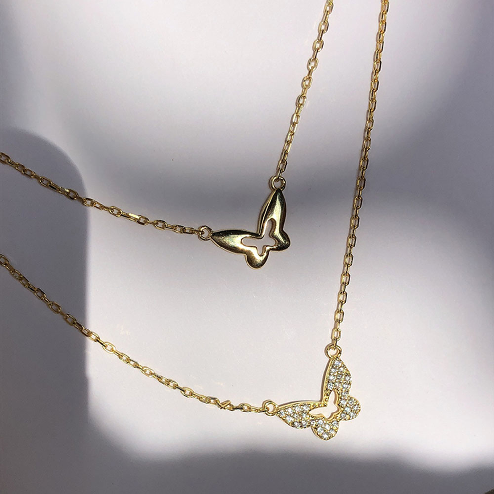 vòng cổ Nữ Hình Bướm Đính Đá Thời Trang