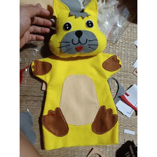 Rối bàn tay Mèo con handmade Nỉ mềm
