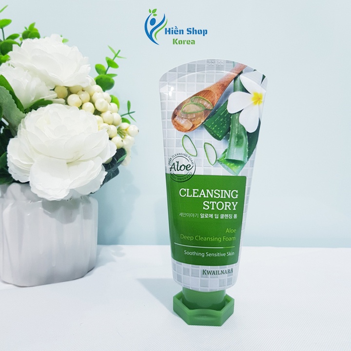 Sữa rửa mặt hàn quốc kwaillana cleansing story trà xanh, nhân sâm, dưa leo, lô hội, gạo nâu giúp sạch bã nhờn, tạo ẩm