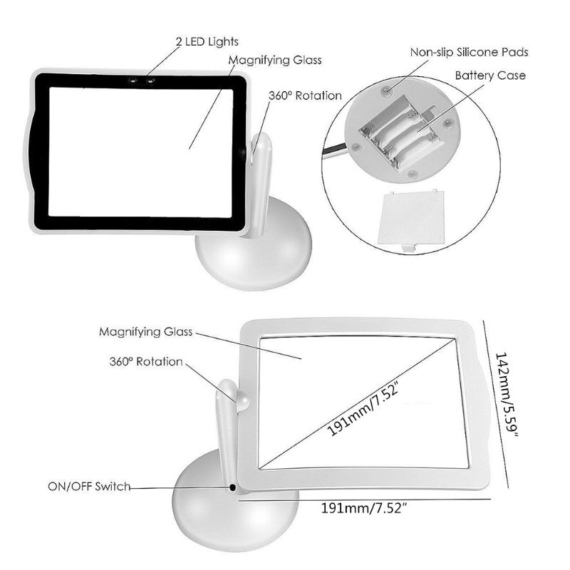 Kính Đọc Sách Rảnh Tay Có Đèn Led Tiện Dụng