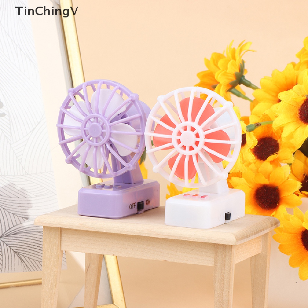 Quạt Điện Mini Để Bàn Trang Trí Nhà Búp Bê Tỉ Lệ 1: 12
