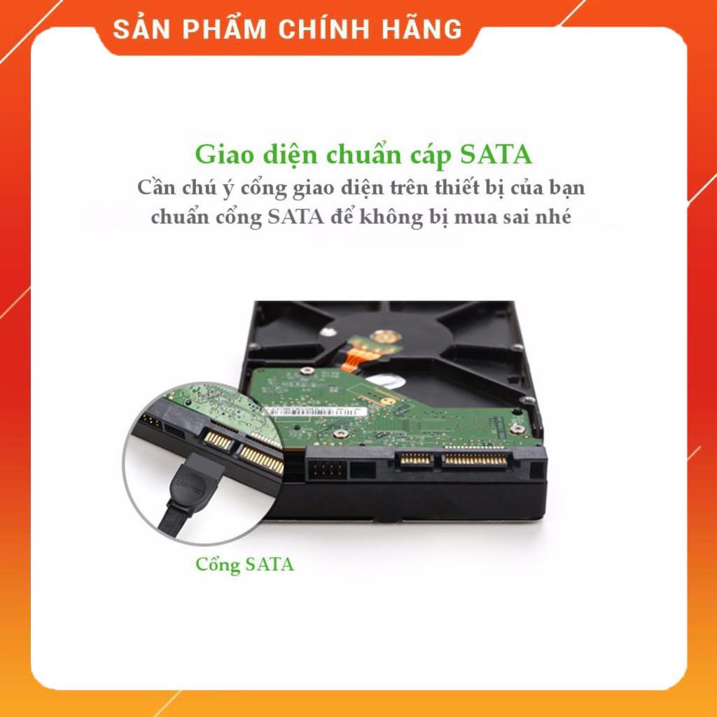 Cáp SATA 3.0 đầu bẻ góc 90 độ truyền tốc độ cao 6Gb/s dài 0.5m UGREEN US217 30797 dailyphukien