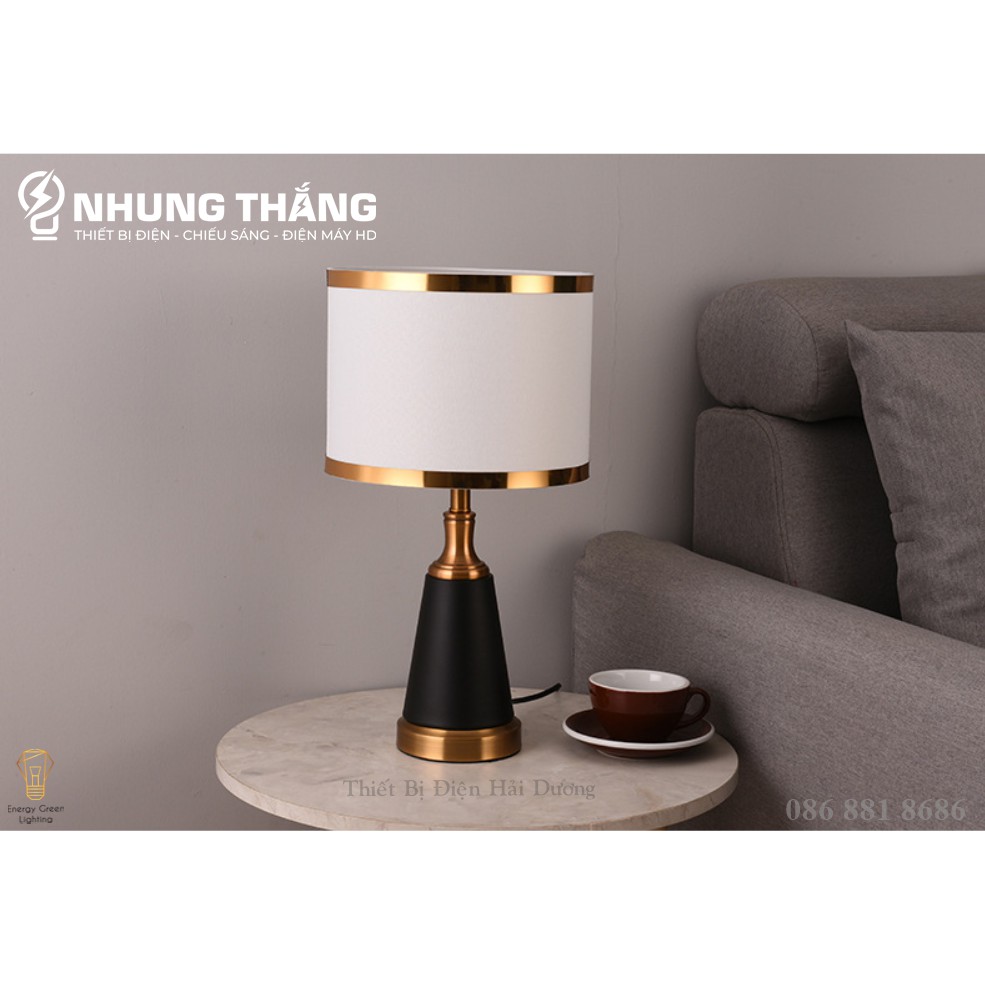 Đèn Ngủ Để Bàn S3057 - Khung Kim Loại - Kiểu Dáng Cổ Điển Sang Trọng - Tặng Kèm Bóng Led - Bảo Hành 12 Tháng