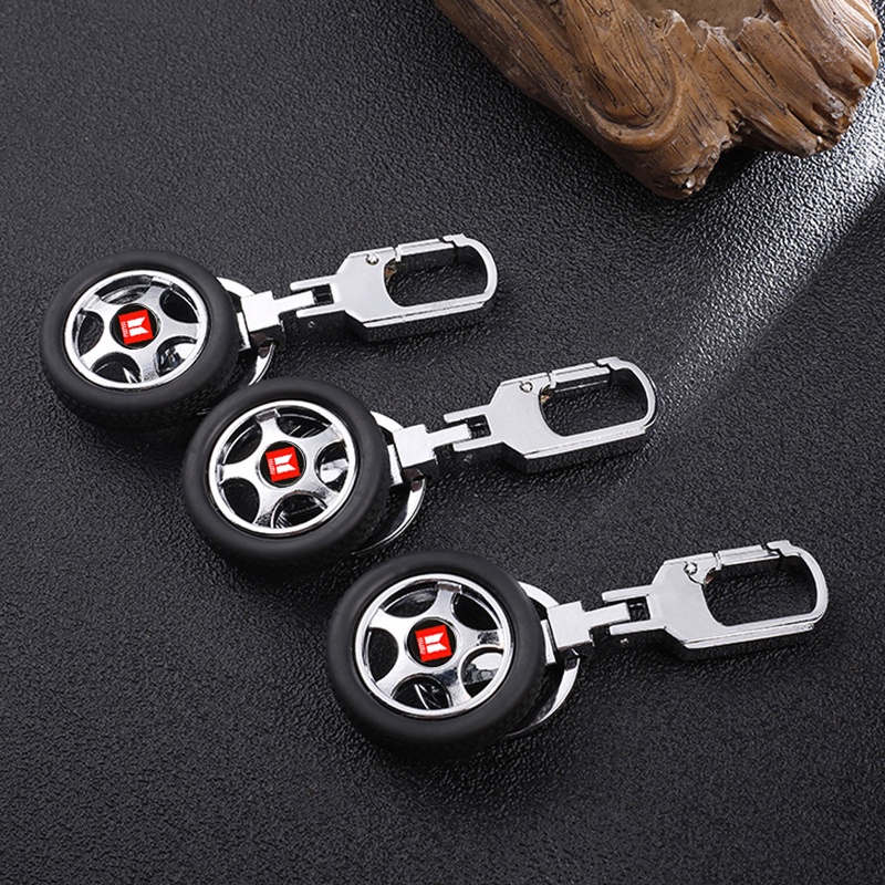 móc chìa khóa ô tô Isuzu móc khóa hợp kim lốp xe