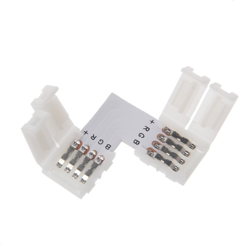 Đầu Nối Dây Đèn Led 4 Pin Hình Chữ L 10mm 5050 Rgb