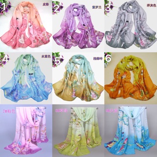 Cơmbo sỉ 10 Khăn choàng cổ voan lụa cao cấp