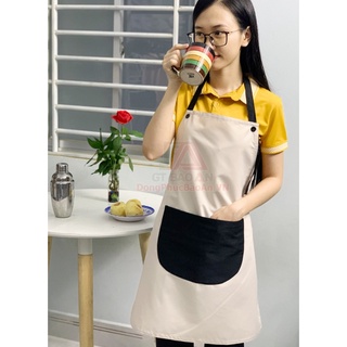 Tạp Dề Vải Dù Chống Thấm Cao Cấp Cho quán cafe, quán ăn, spa