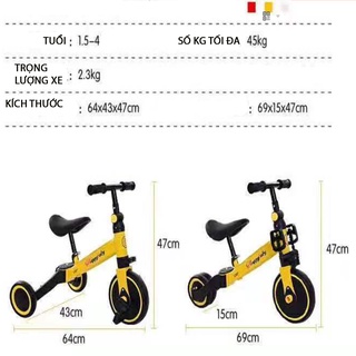 Xe đạp 3 bánh trẻ em gấp gọn