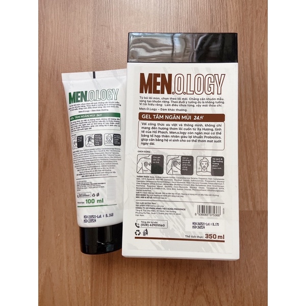 Gel tắm nam MEN.O.LOGY ngăn mùi 24h 350ml