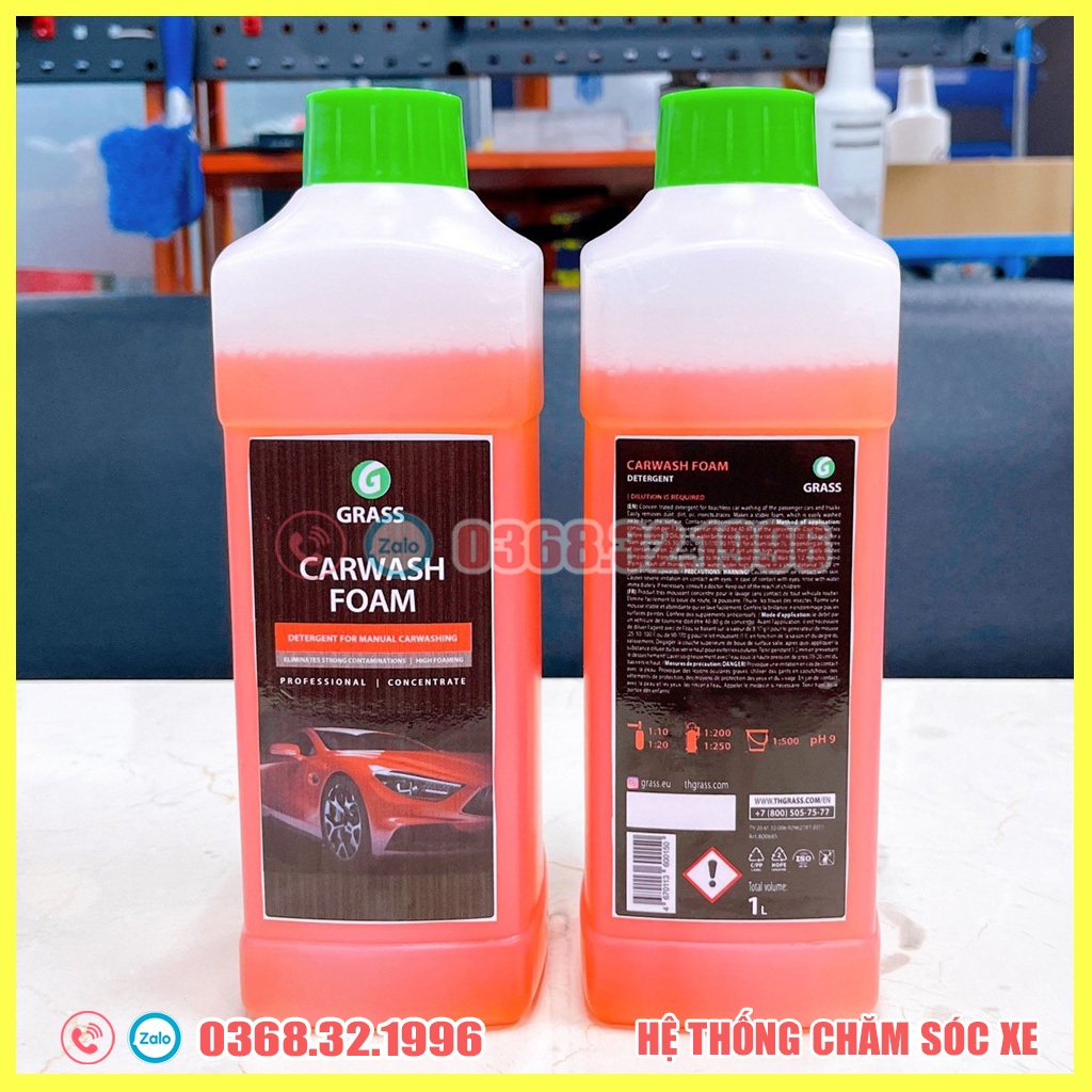 Dung Dịch Rửa Xe, Nước Rửa Xe Bọt Tuyết Cao Cấp Carwash Foam - Grass 1L