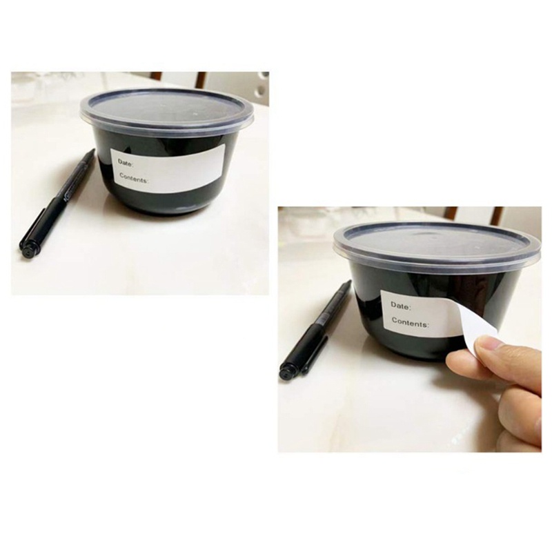 1 Cuộn 125 Miếng Dán Tự Dính Màu Trắng 25X75Mm Có Thể Tháo Gỡ Dùng Để Đựng Thức Ăn Đông Lạnh