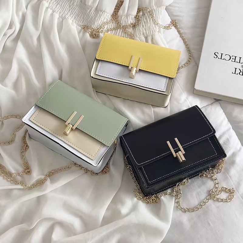 Túi đeo chéo nữ  TTF202 túi đeo chéo nữ dây xích chất da mềm, chống nước túi xách nữ đẹp đeo vai đi chơi dự tiệc