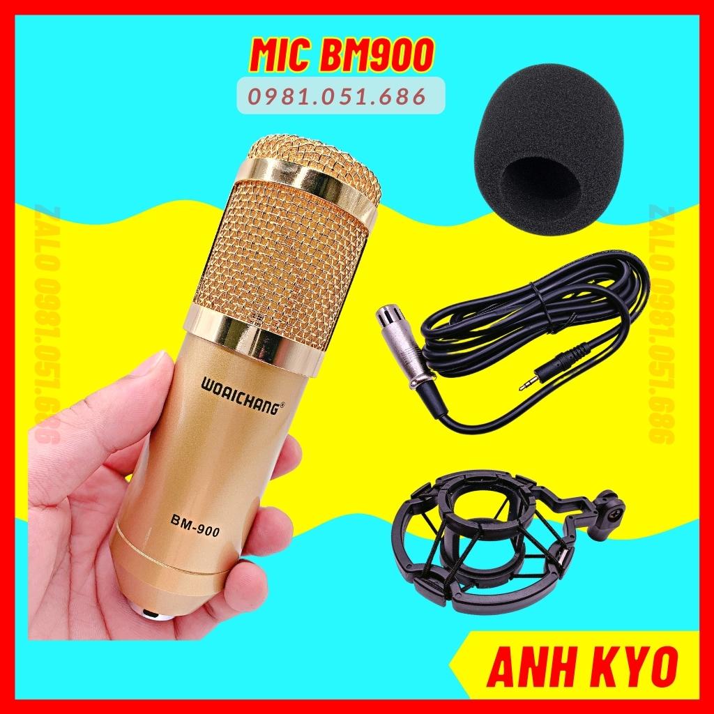 Mic Thu Âm Livstream, Mic Karaoke, Livestream sound card H9 &amp; Micro BM900 - BH 1 NĂM - Chất Lượng Cao, Cực Kỳ Đẳng Cấp