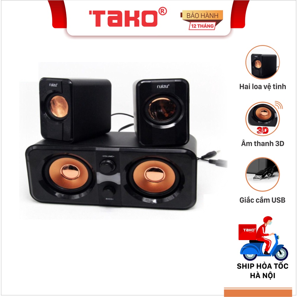 Loa vi tính, loa PC gaming để bàn TAKO 2.2 G09, kèm 2 loa vệ tinh. Chính hãng Tako, BH 12 tháng