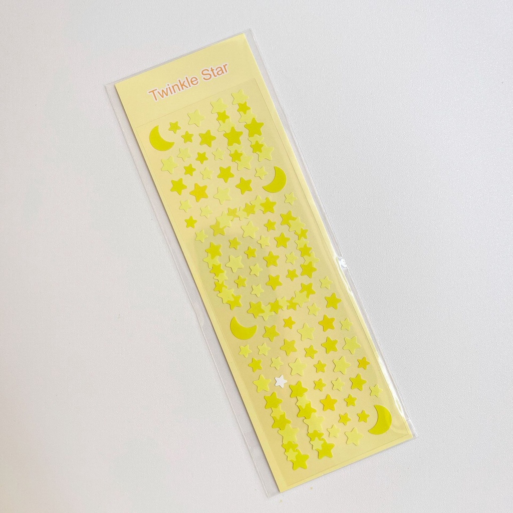 Tấm sticker giấy hoa, sao dễ thương