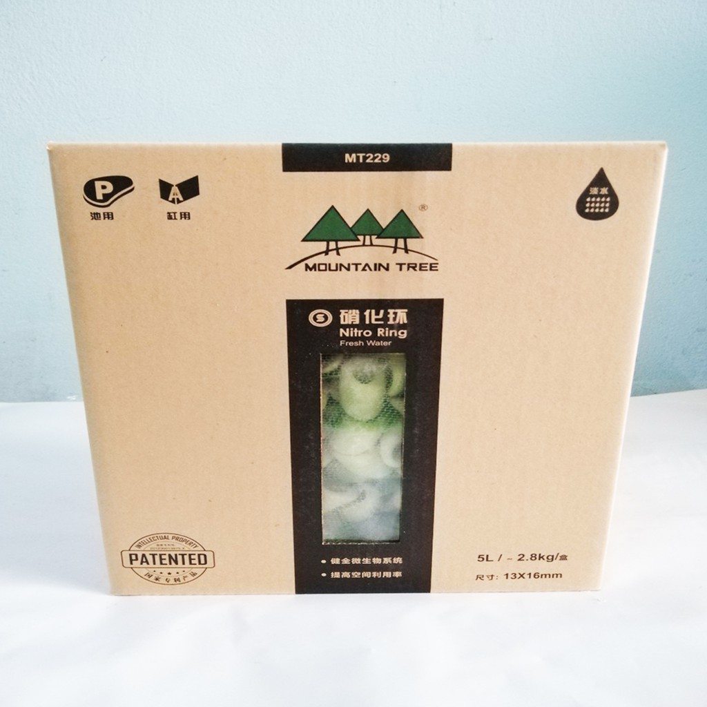 Sứ Nitro Ring - Mountain Tree - túi 500g ~ 1 lít - sứ lọc cao cấp - khử NO2, NH3 và các kim loại nặng