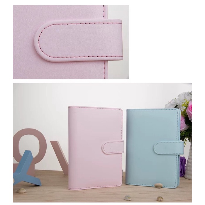 Sổ CHI TIÊU, đựng tiền mặt TIẾT KIỆM,  sổ còng A6 bìa da màu pastel