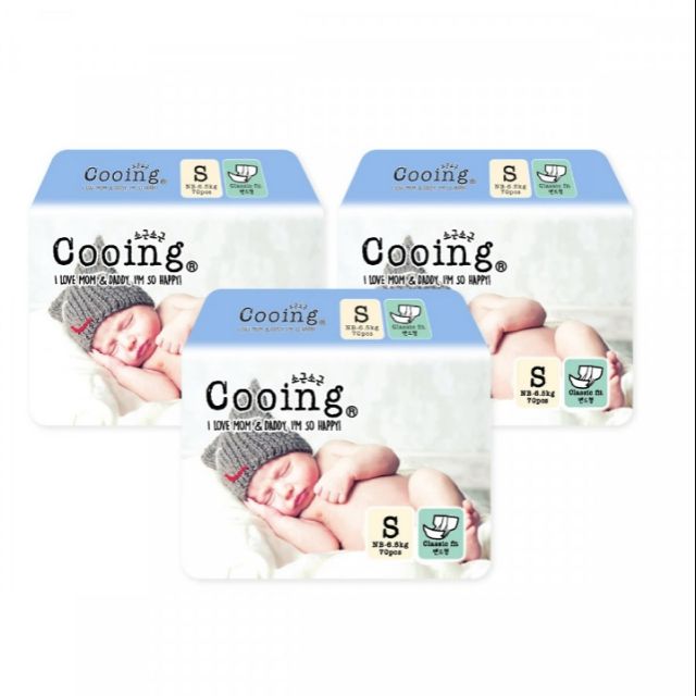 Tã dán Cooing hàn quốc size S70/M60/L50