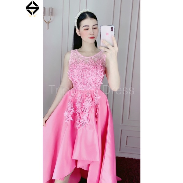 Đầm dự tiệc đuôi tôm phối ren TRIPBLE T DRESS -size M/L (kèm ảnh/video thật) MS35V