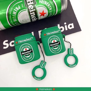 Vỏ Bảo Vệ Hộp Sạc Tai Nghe airpods Pro1 2 3 Apple Bluetooth Không Dây Chất Liệu Silicon Chống Sốc Hình Lon Bia