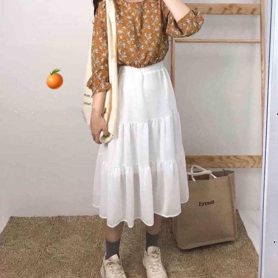 [ Mã FADIRECT5K giảm 5K đơn bất kỳ] Chân Váy Vintage HÀN QUỐC 2 Màu⚪️⚫️chân váy 3 tâng⚪️⚫️đầm tiểu thư | BigBuy360 - bigbuy360.vn