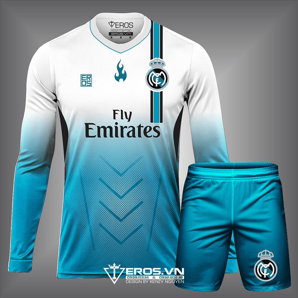 Đồ Đá banh Tay Dài  REAL MADRID thoáng mát phù hợp Nam nữ