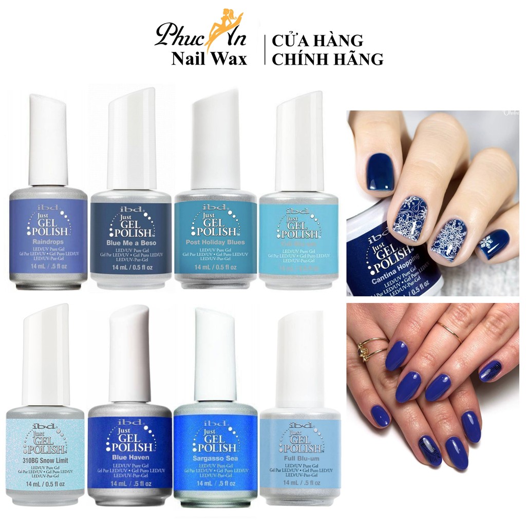 Sơn Gel Màu iBD Gam Màu Xanh Chính Hãng Xuất Xứ USA Nước Sơn Mướt Mịn , Sắc Nét , Bám Bền Cao , Phúc An Nail Wax