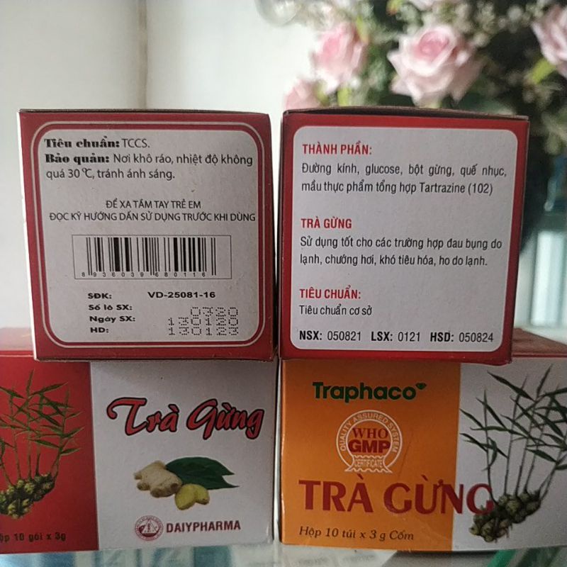Combo 2Hộp Cốm Trà gừng Traphaco- Đại Y đầy hơi chướng bụng mất máu