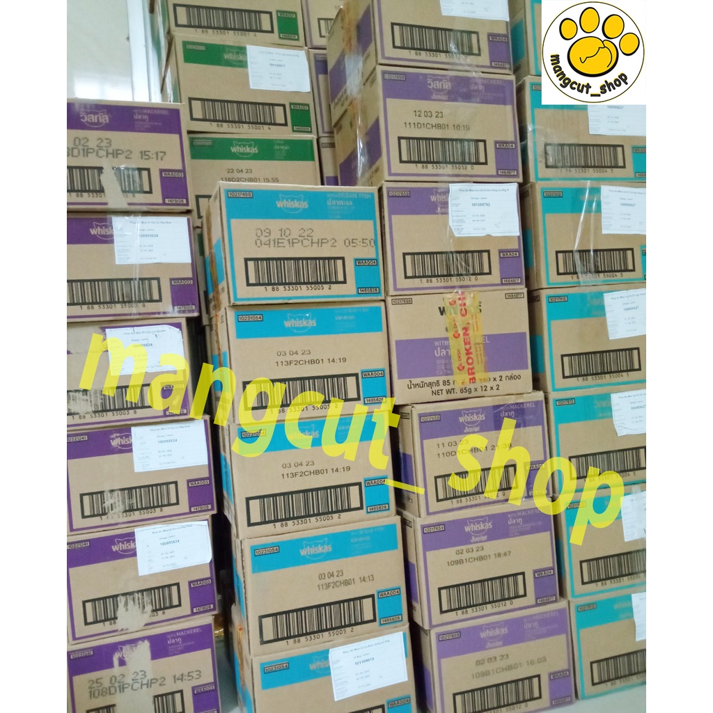 Một thùng pate Whiskas 24 gói đủ vị, 1 thùng mix vị theo yêu cầu, thức ăn cho mèo lớn và mèo nhỏ