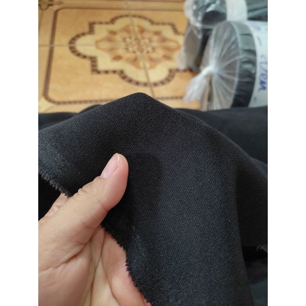 VẢI TRƯỢT NHUNG ĐEN TUYỀN MAY VÁY ĐẦM/QUẦN SUÔNG/VEST BALZER CAO CẤP