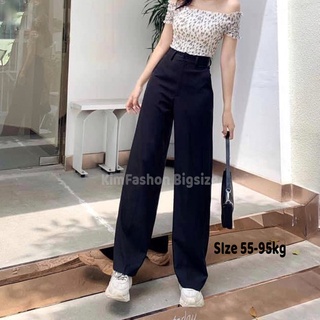 Quần ống rộng suông bigsize 55-95kg KimFashion,quần culottes lưng cao qua rốn QTD13