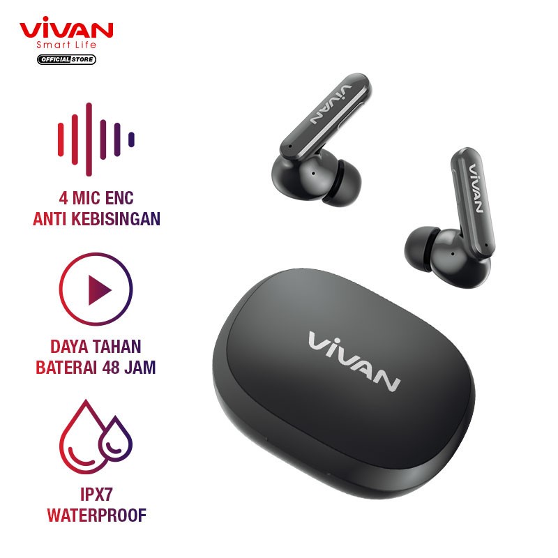 Tai Nghe Nhét Tai Vivan LIBERTY T600NC BLUETOOTH 5.2 Chống Thấm Nước IPX7 48H