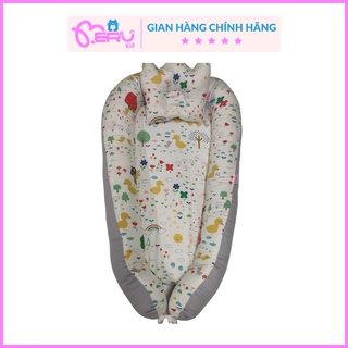 Nôi vải ngủ chung giường Meru cho bé mát xa thoáng khí - tặng kèm gối - Meru Kids