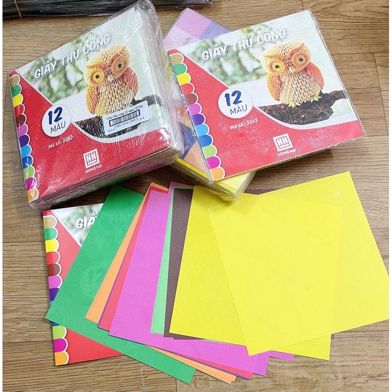 Giấy thủ công 2 tập Hồng hà loại đẹp