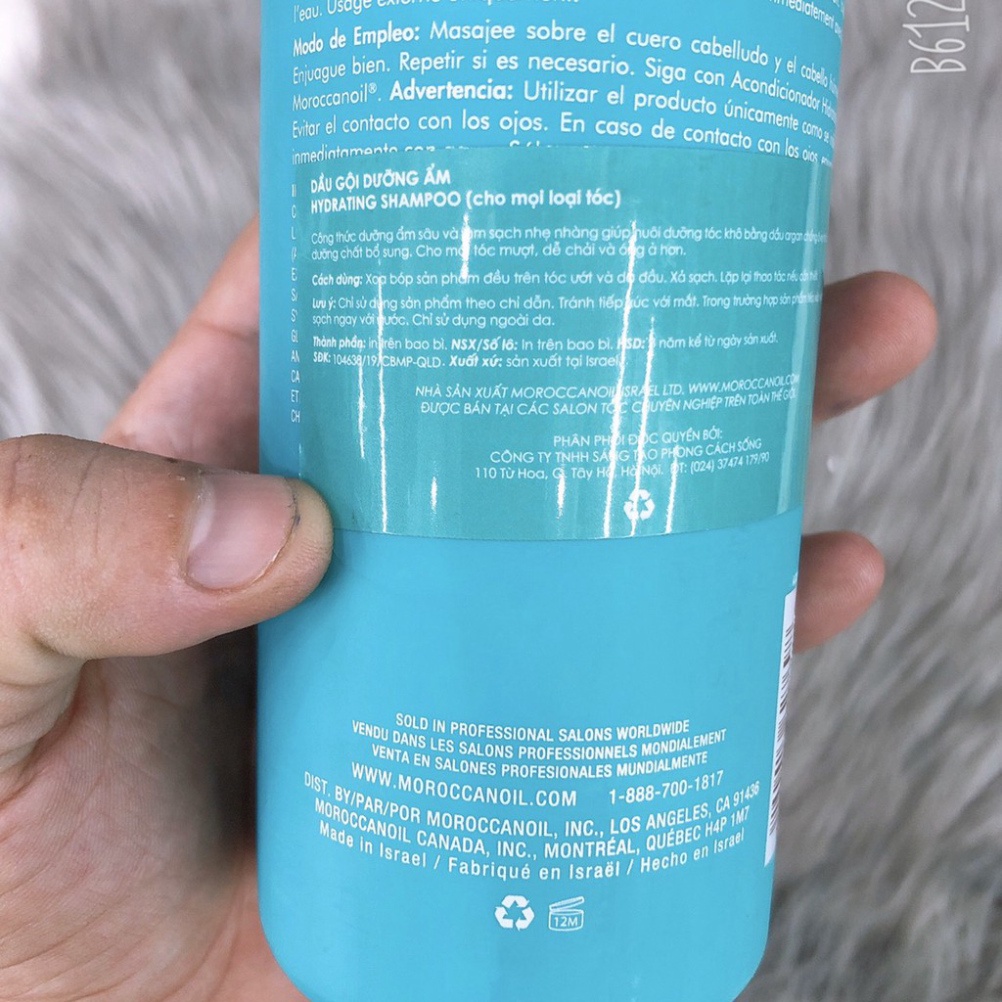 Dầu gội xả dưỡng ẩm HYDRATION MOROCCANOIL dành cho mọi loại tóc ( hàng chính hãng )