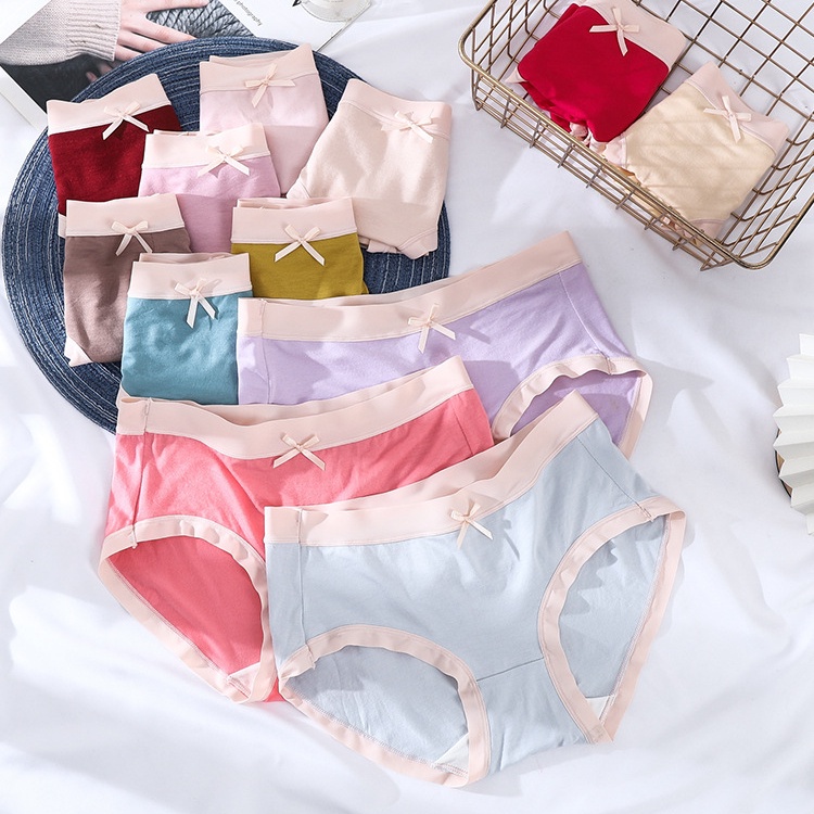 Quần Lót Cotton Lưng Vừa Thoáng Khí Thoải Mái Cho Nữ 40-65Kg