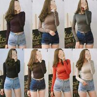 [ 10Màu HOTT ÁO CROPTOP TAY DÀI THUN GÂN CAO CẤP