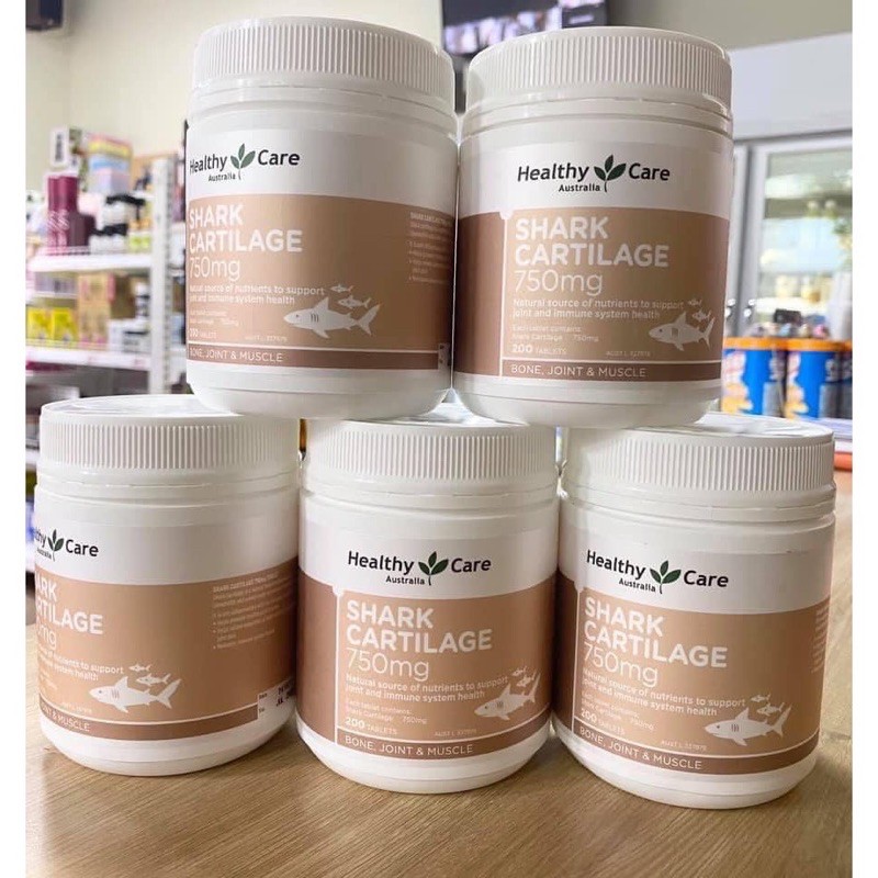 (Mẫu mới) - Sụn vi cá mập Healthy Care Shark Cartilage 750mg 200 viên | BigBuy360 - bigbuy360.vn