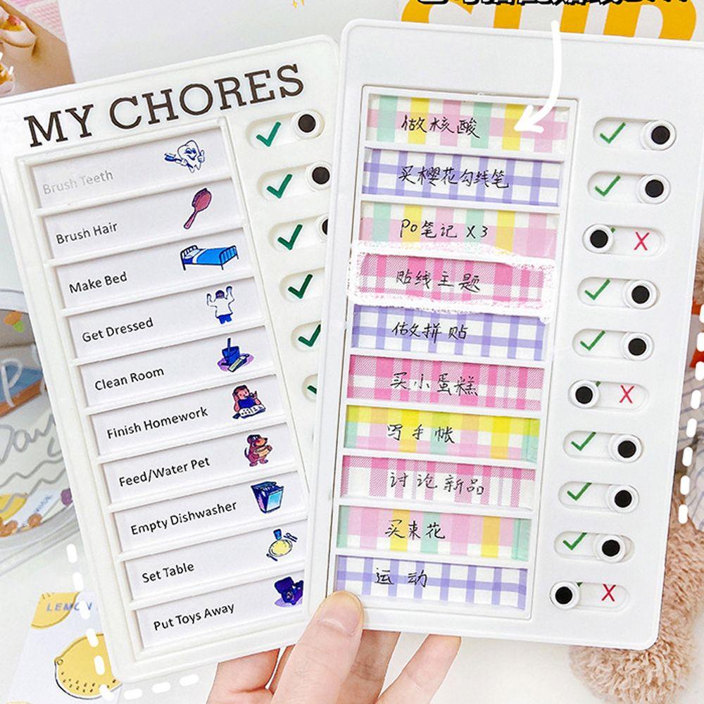 Tấm bảng ghi chú nhắc nhở MMULCK kiểm tra danh sách việc làm DIY bằng nhựa giấy dành cho chăm sóc bé và người lớn tuổi