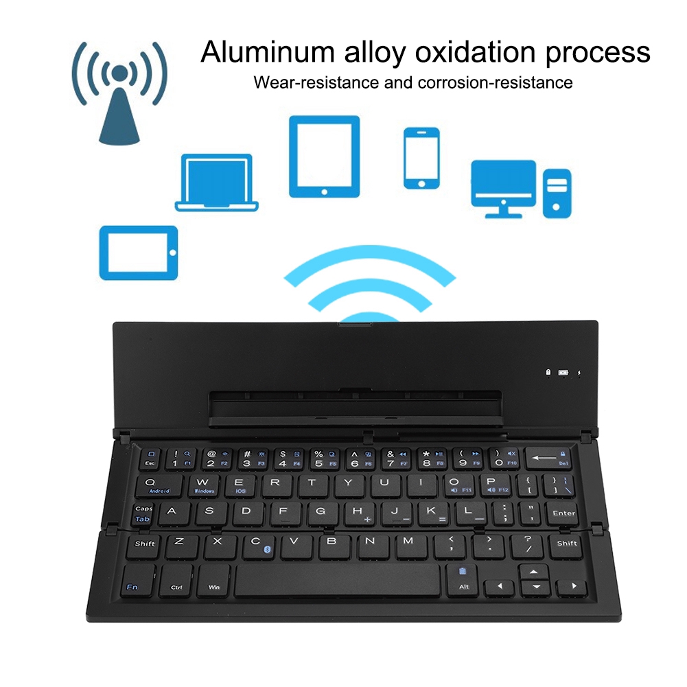 Bàn phím bluetooth không dây bằng hợp kim nhôm có thể gấp lại được | BigBuy360 - bigbuy360.vn