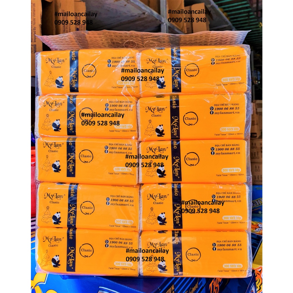 Khăn giấy rút Gấu Trúc cao cấp Mylan 100 tờ/3lớp