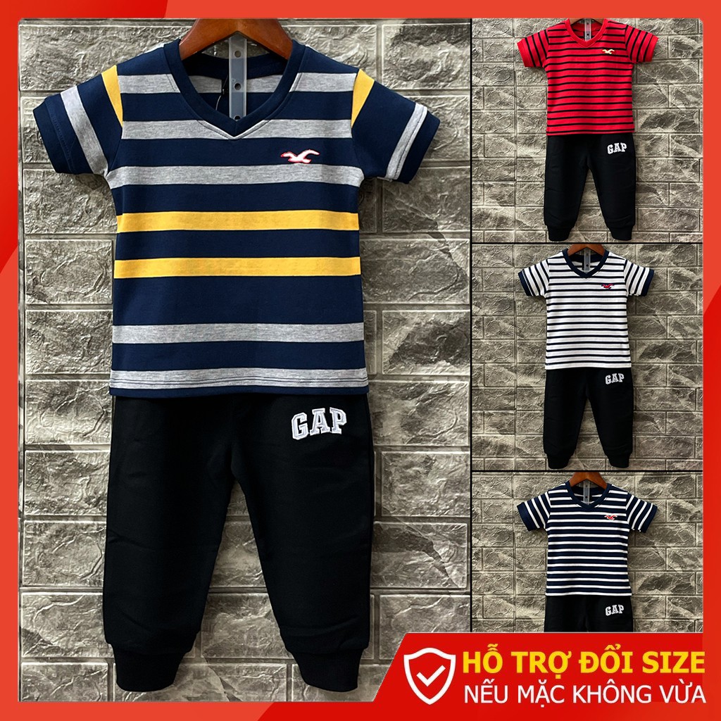 Áo thun cộc tay cổ tim cho bé trai | Thời trang bé trai BASIC | SKU MS072