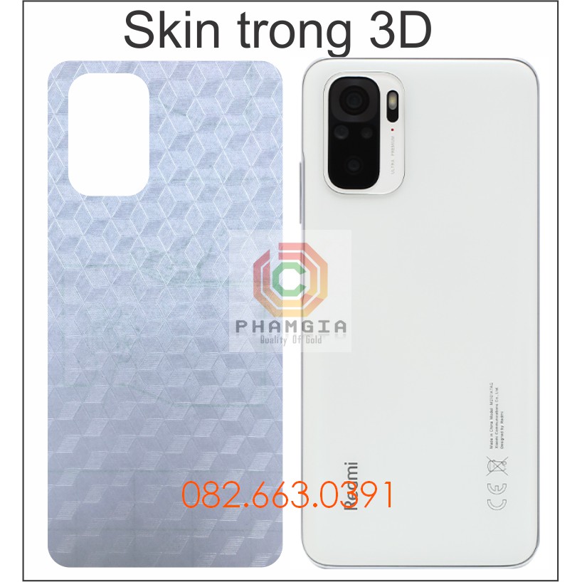 Miếng dán mặt lưng skin carbon Xiaomi Redmi Note 10 / Note 10s / Note 10 Pro (2021)