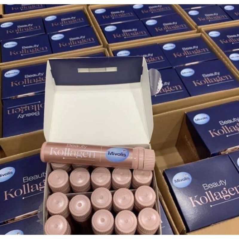 Kollagen Beauty Mivolis Thuỷ Phân Đức - Trẻ Hoá Làn Da, Hộp 20 Ống- Hàng nội địa Đức