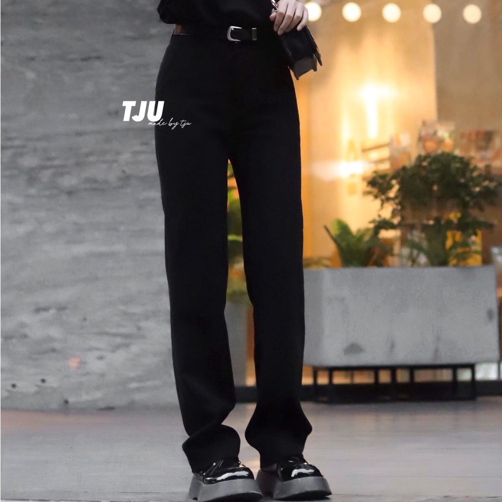 Quần dài nữ cạp vừa ống đứng tôn dáng, ulzzang, Hàn Quốc, thiết kế T-Ju (Doris)