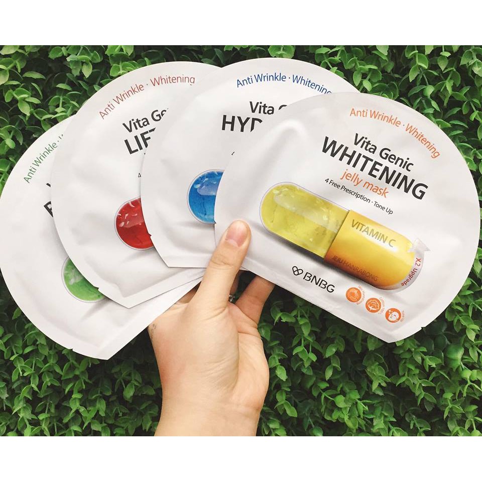 Combo 10 Mặt nạ giấy BNBG Vita Genic Jelly Mask 30ml Mix : Lifting, Whitening, Relaxing, Hydrating NPP Shoptido