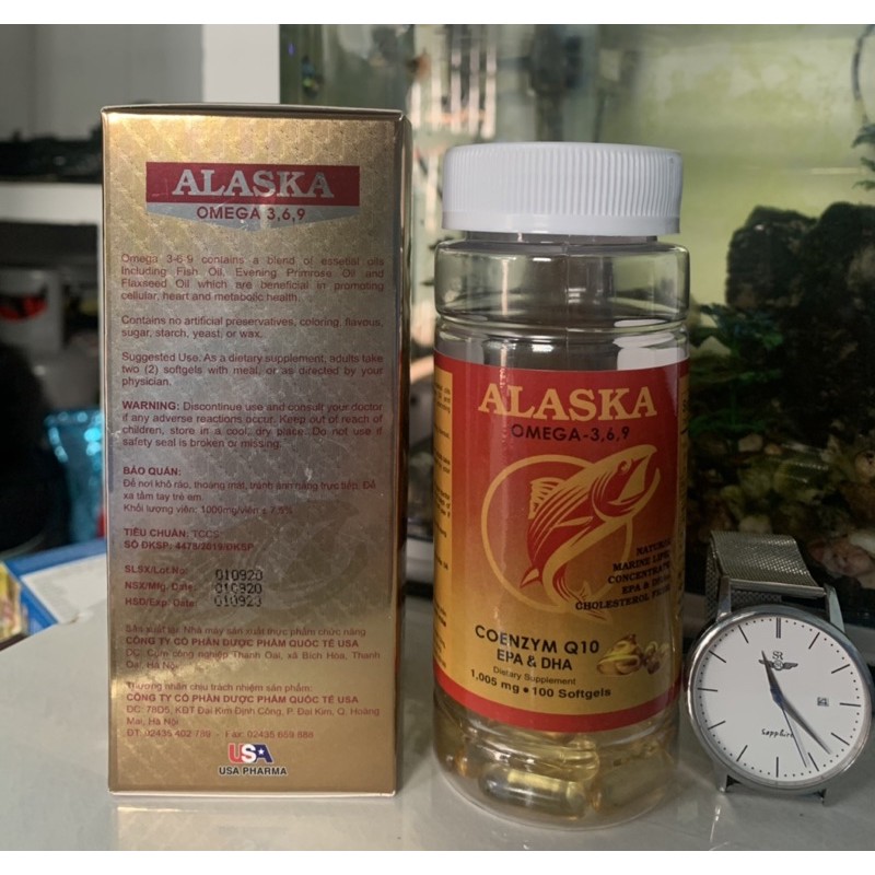 Dầu Cá Alaska Omega 369 Hộp 100 viên - Bổ Não, Tăng Cường Thị Lực, Giảm Nguy Cơ Mắc Bệnh Tim Mạch