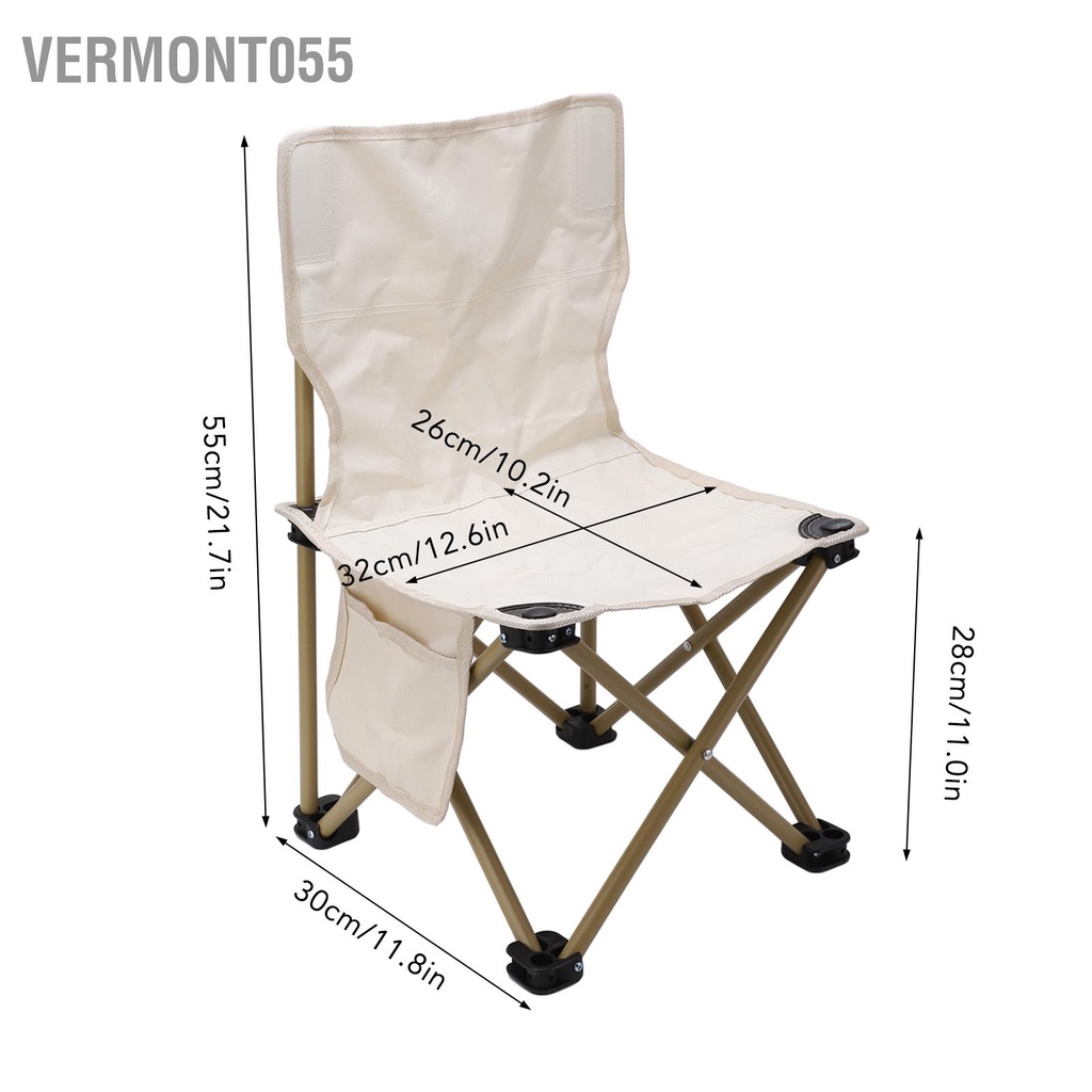 Có thể bán buôn Ghế cắm trại Gấp Chống gỉ trượt di động ngoài trời không thấm nước cho Bãi biển câu cá Vermont055 Hàng giao ngay