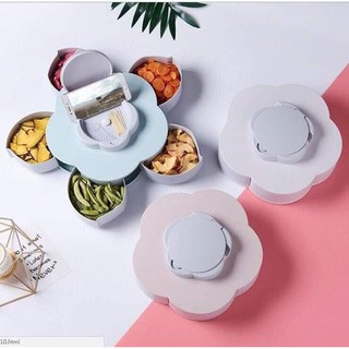 Khay Mứt Xoay Hình Hoa 5 Cánh Nhựa Lúa Mạch An Toàn